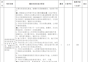 预算10万！弥渡县3家医院化粪池、格栅井污泥清掏服务采购项目竞争性磋商公告